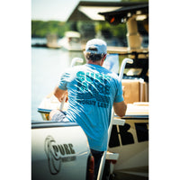 Surf More Worry Less Tee – Lake Blue
