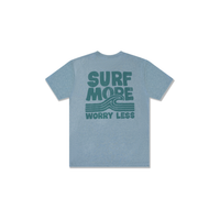 Surf More Worry Less Tee – Lake Blue