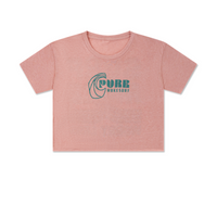 Surf More Worry Less Crop Tee – Sunset Blush