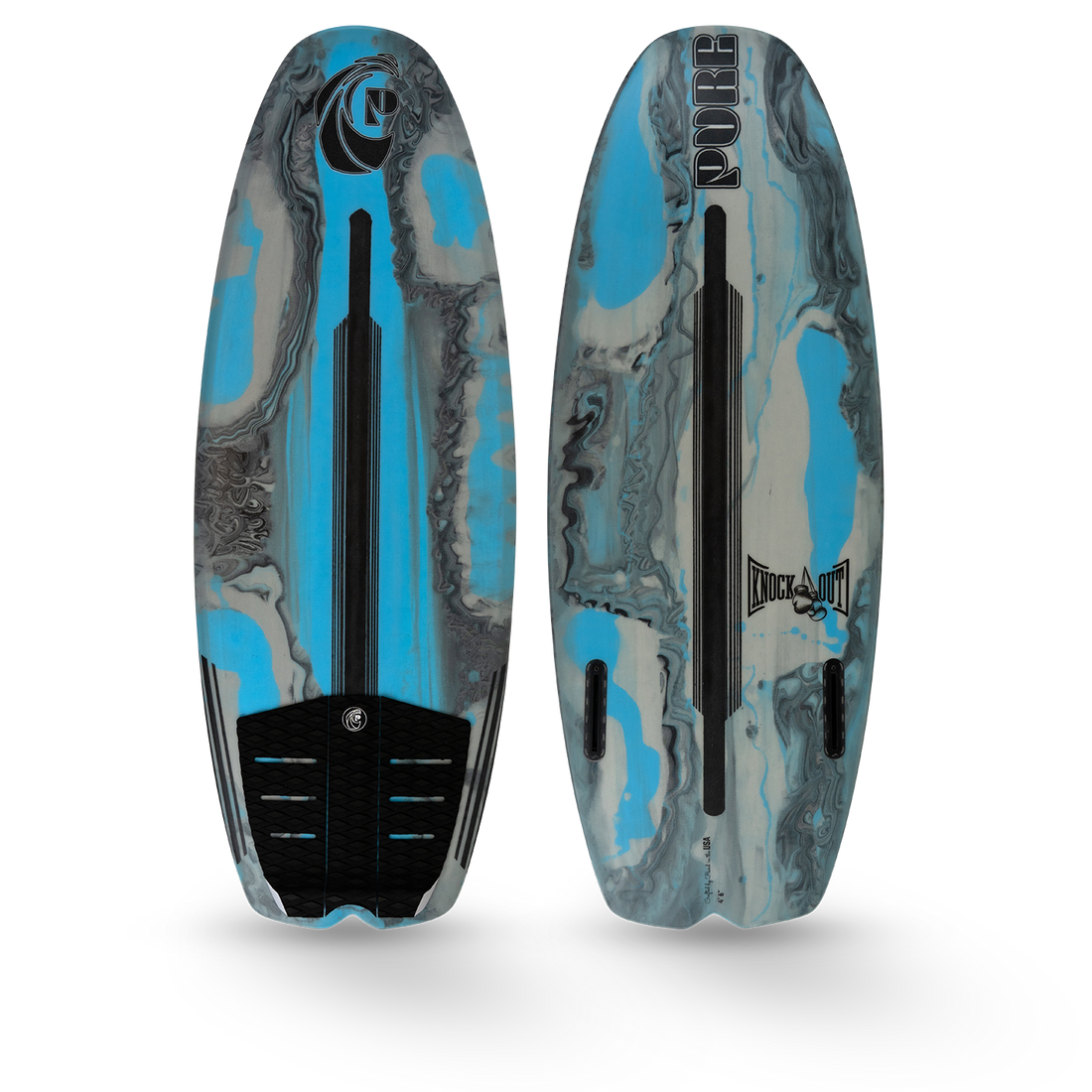 Knock-Out - Blue and Grey Resin Swirl 4&