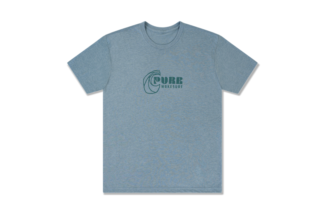 Surf More Worry Less Tee – Lake Blue