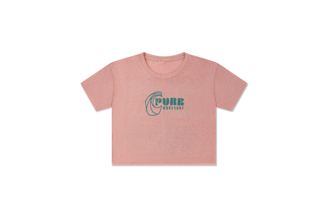 Surf More Worry Less Crop Tee – Sunset Blush