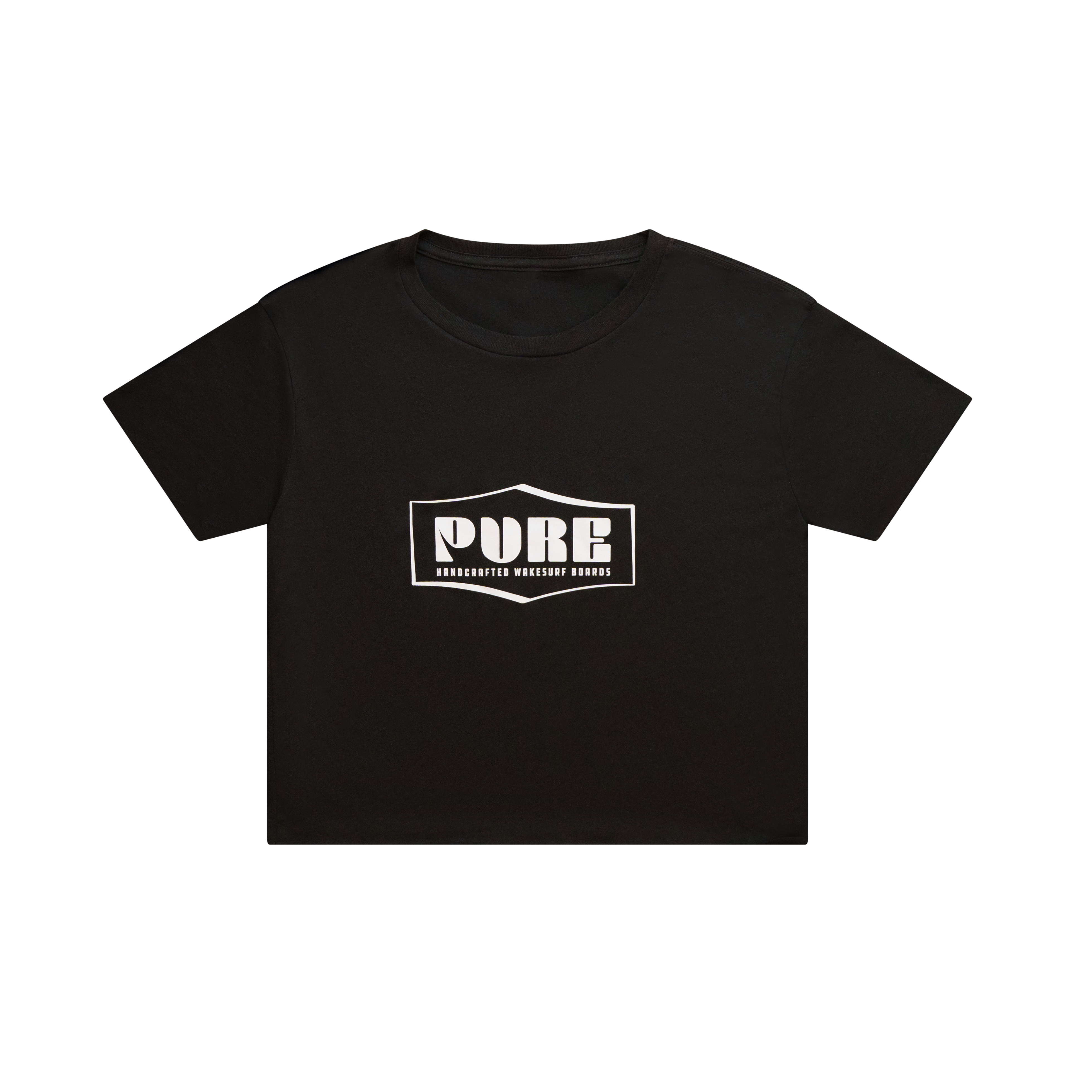 Pure Wakesurf Crop Tee - Black