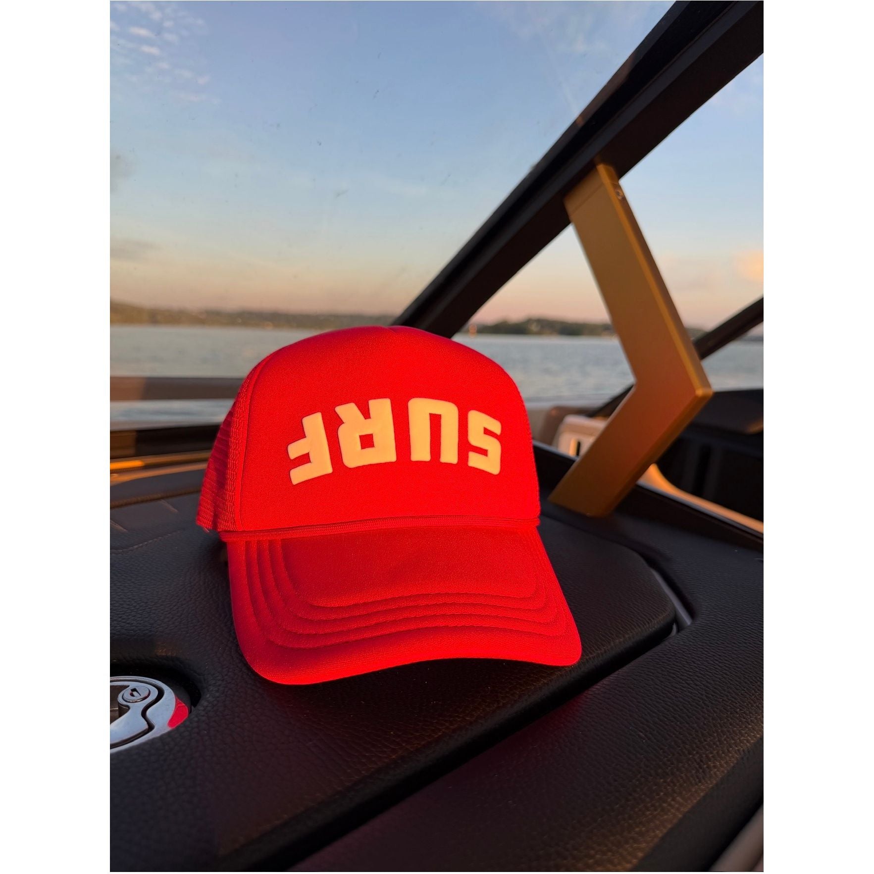 Surf's Up Trucker Hat – Lifeguard Red