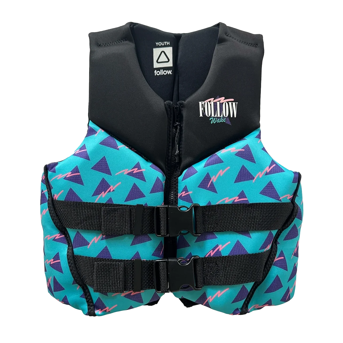 Follow Grommy CGA Youth Life Jacket - Black/Teal