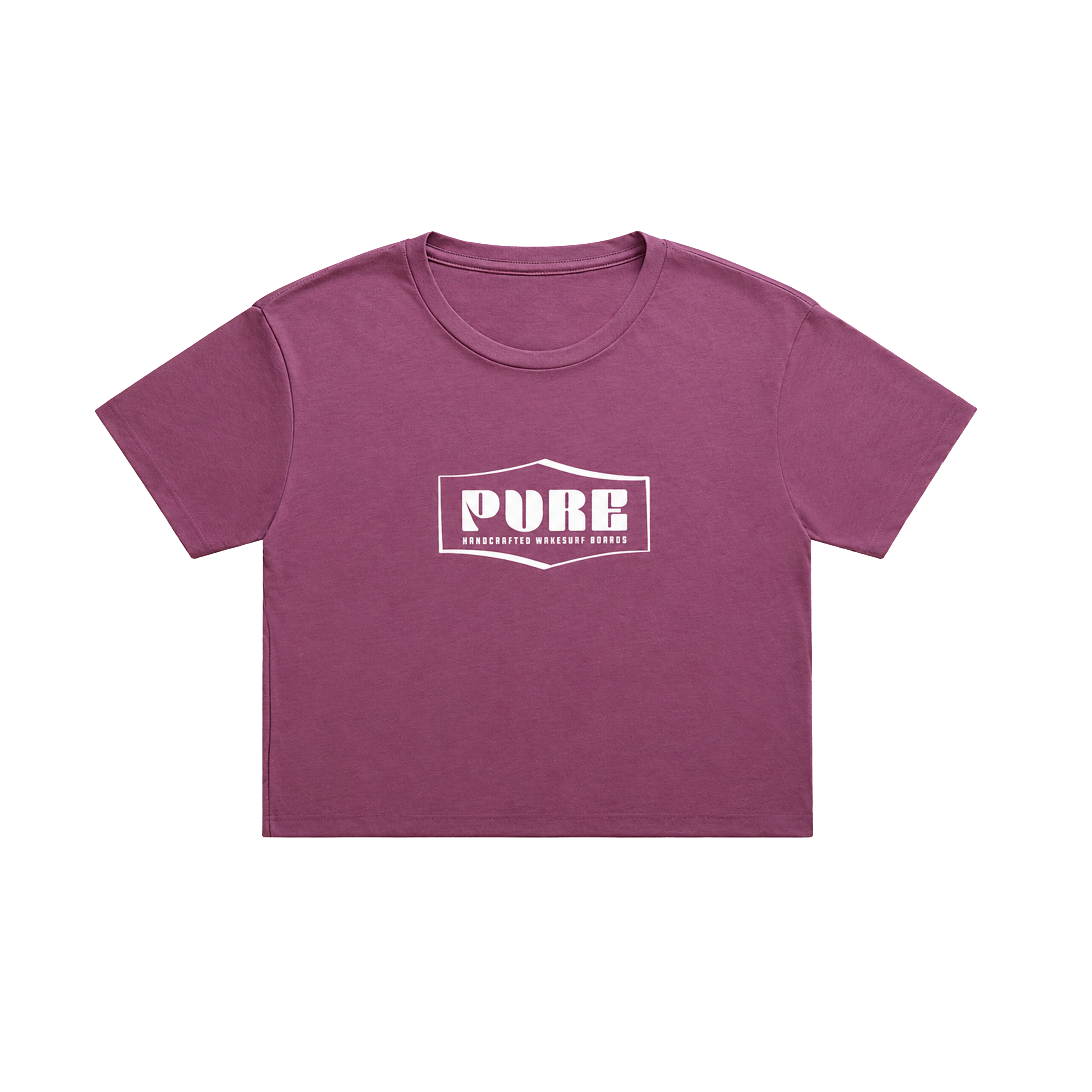 Pure Wakesurf Crop Tee - Mauve