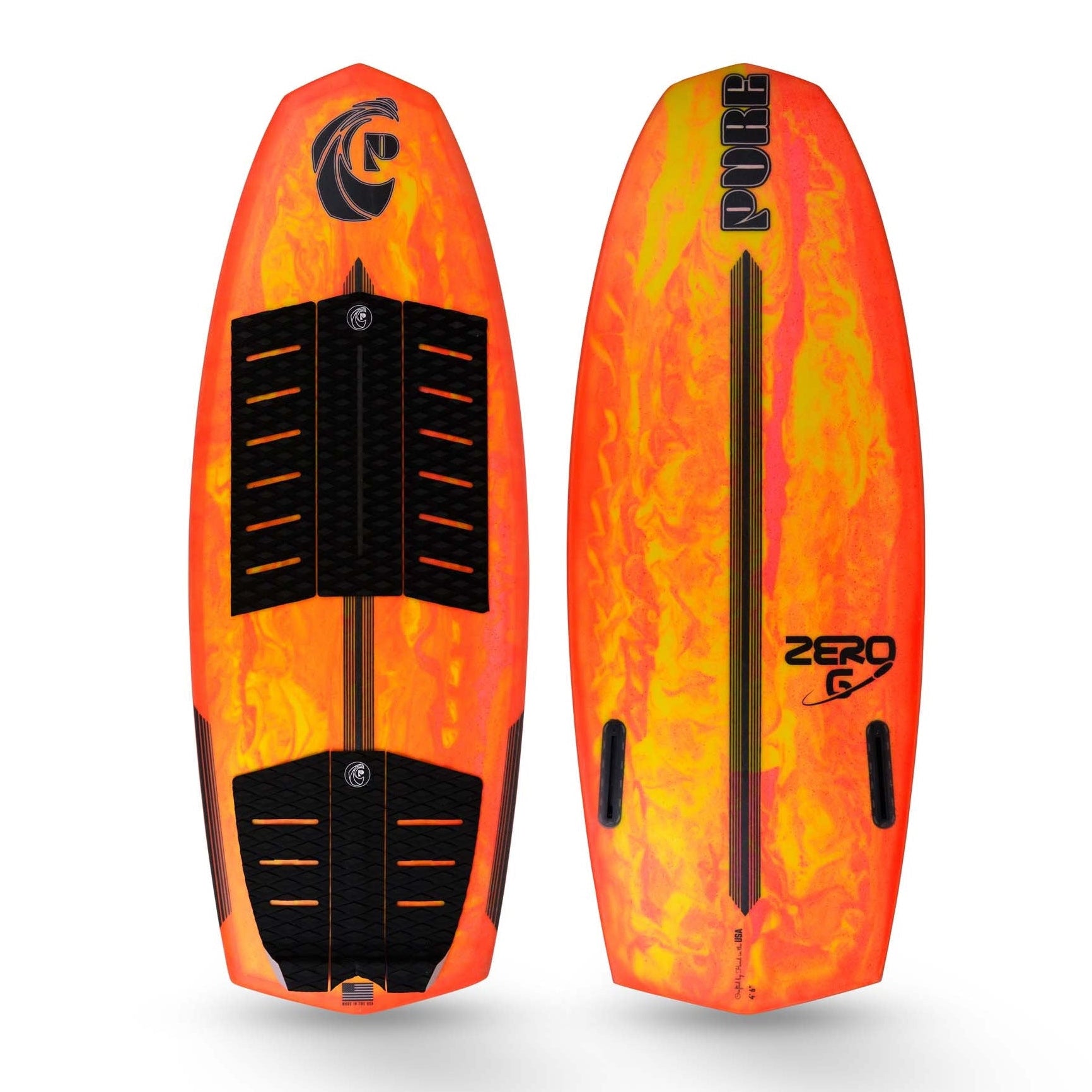 Zero G Orange/Yellow Resin Swirl 4'6"