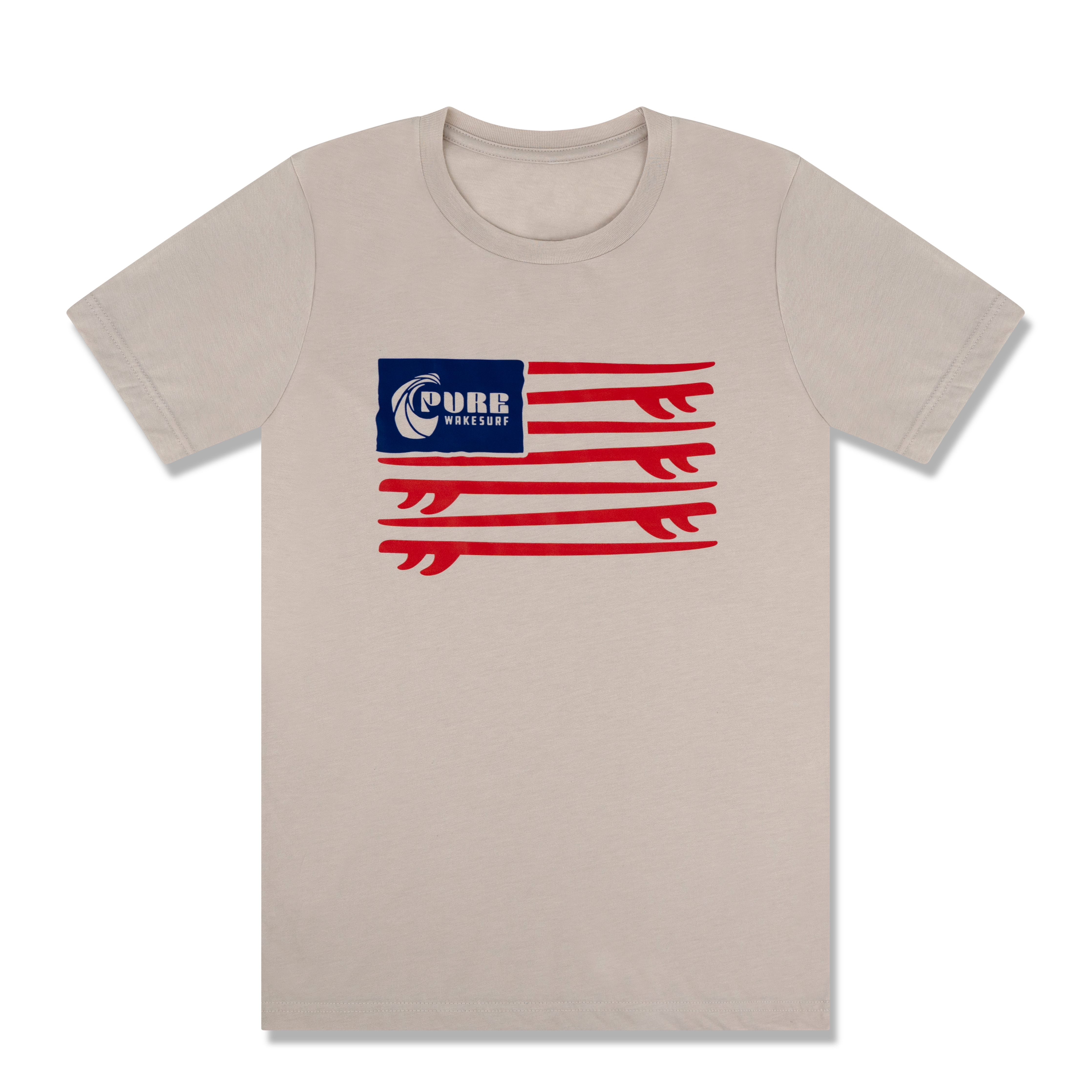 Pure Wakesurf Red White and Wake Tee