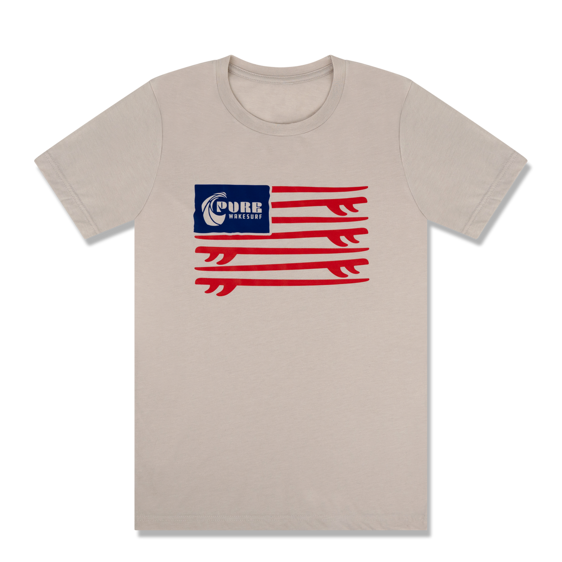 Pure Wakesurf Red White and Wake Tee