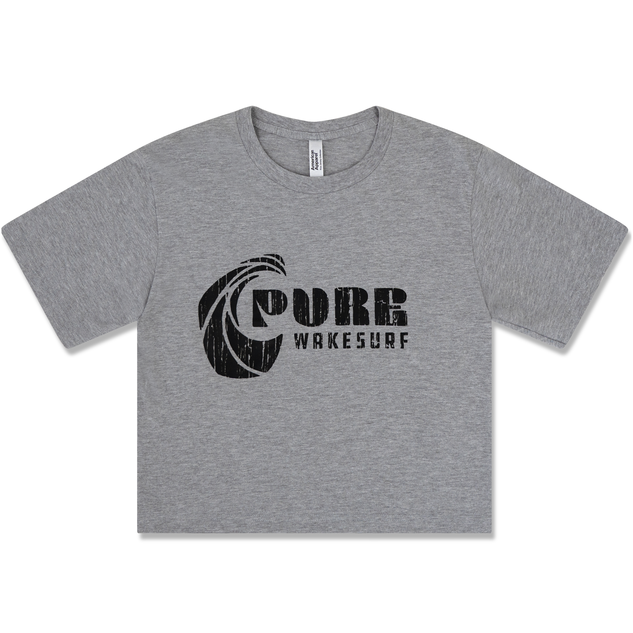 Pure Wakesurf Classic Boxy Crop Tee – Heather Grey